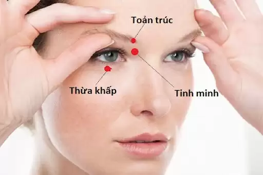 bấm huyệt chữa mắt